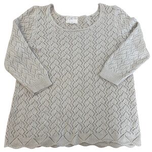 Crochet sweater with scallops